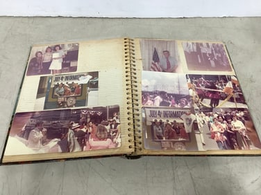 Vintage scrapbook with pictures
