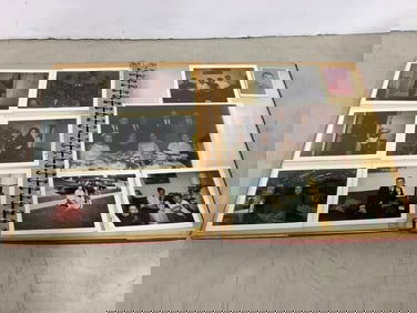 Vintage scrapbook with pictures