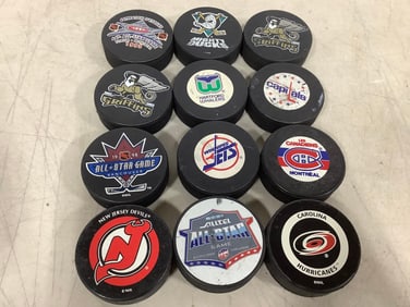 NHL hockey pucks