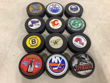 NHL hockey pucks