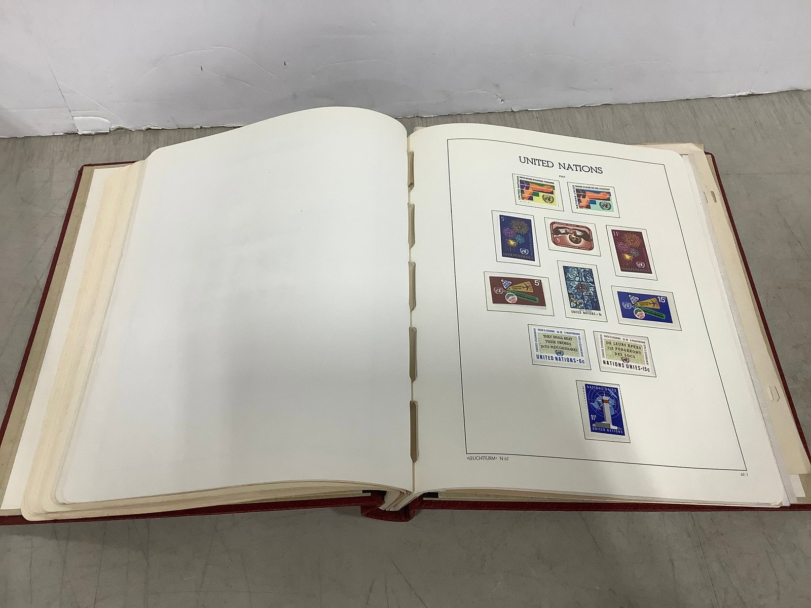 United Nations stamp album: United Nations stamp album