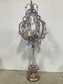 Purple chandelier lamp(33in.tall-works)