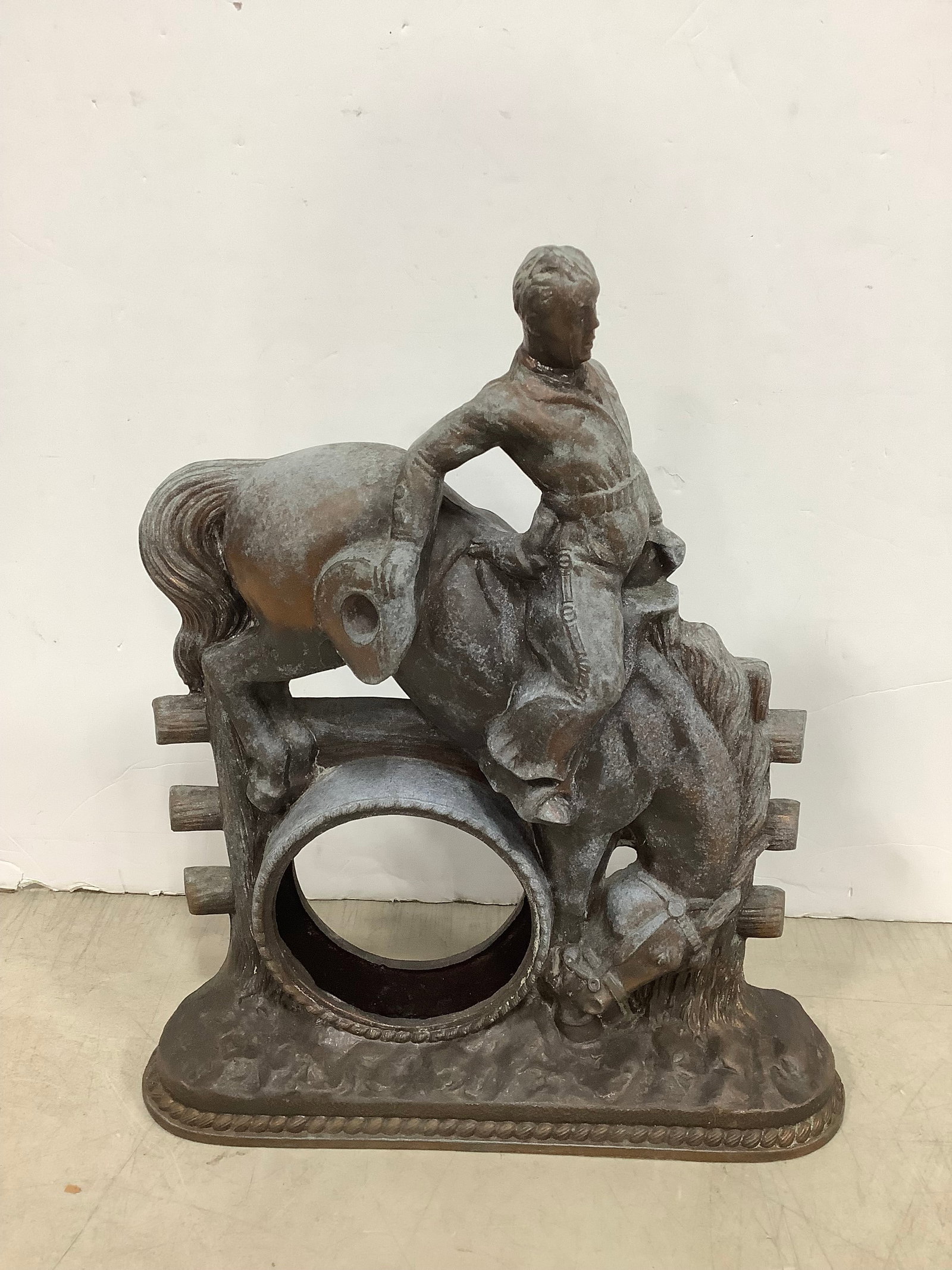 Bronze cowboy(missing clock-14in.tall): Bronze cowboy(missing clock-14in.tall)