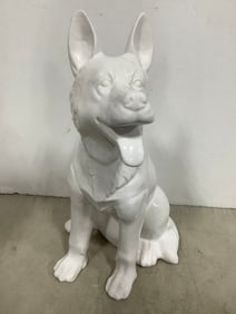 Ceramic Dog Statue (17in Tall)
