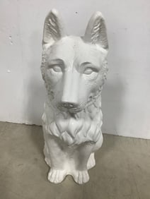 Ceramic Dog Statue (19.5in Tall)