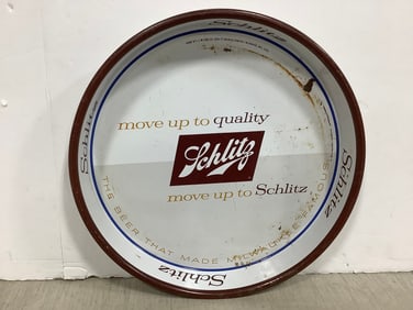 Schlitz Tin Tray (13.25in Across)