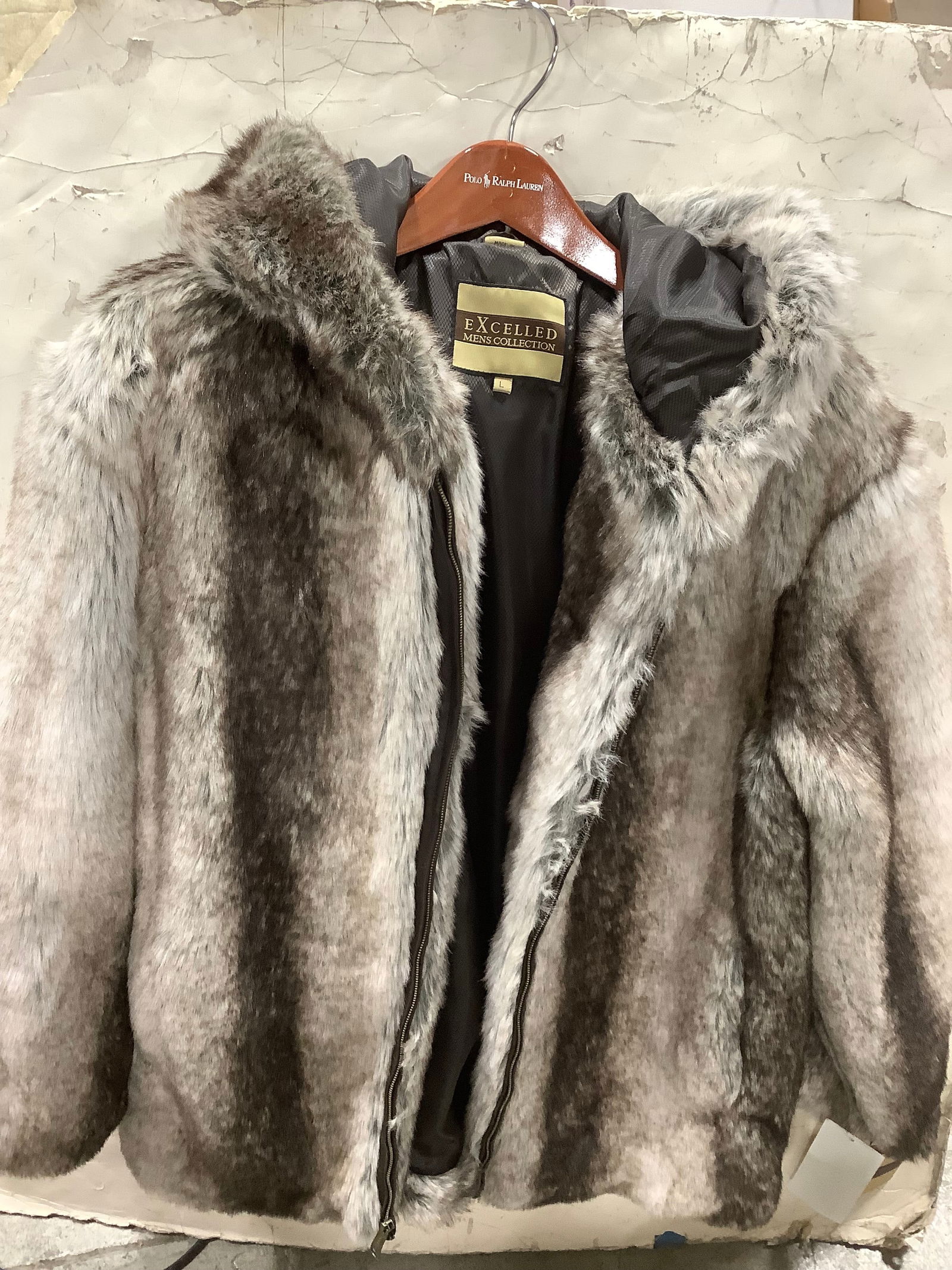 Excelled Mens Collection Fur Coat (Size: L) (1 of 1)