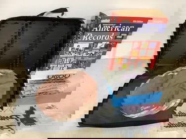 American Standard Catalog of Records, Case it Cassette Tape Holder, Puma Hat, and Iron On Patches