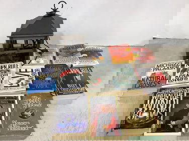 Wooden Candle Warmer Lantern, and Various Books (Ann Rule, and more)