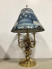 3 Bulb Brass Lamp (25in Tall)