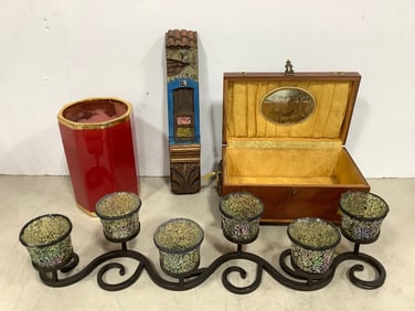 Vintage Jewelry Box, Candle Holder, Vase, and more