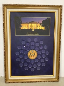 Unites States Of America Presidential Dollars Display Frame (19inx26in)