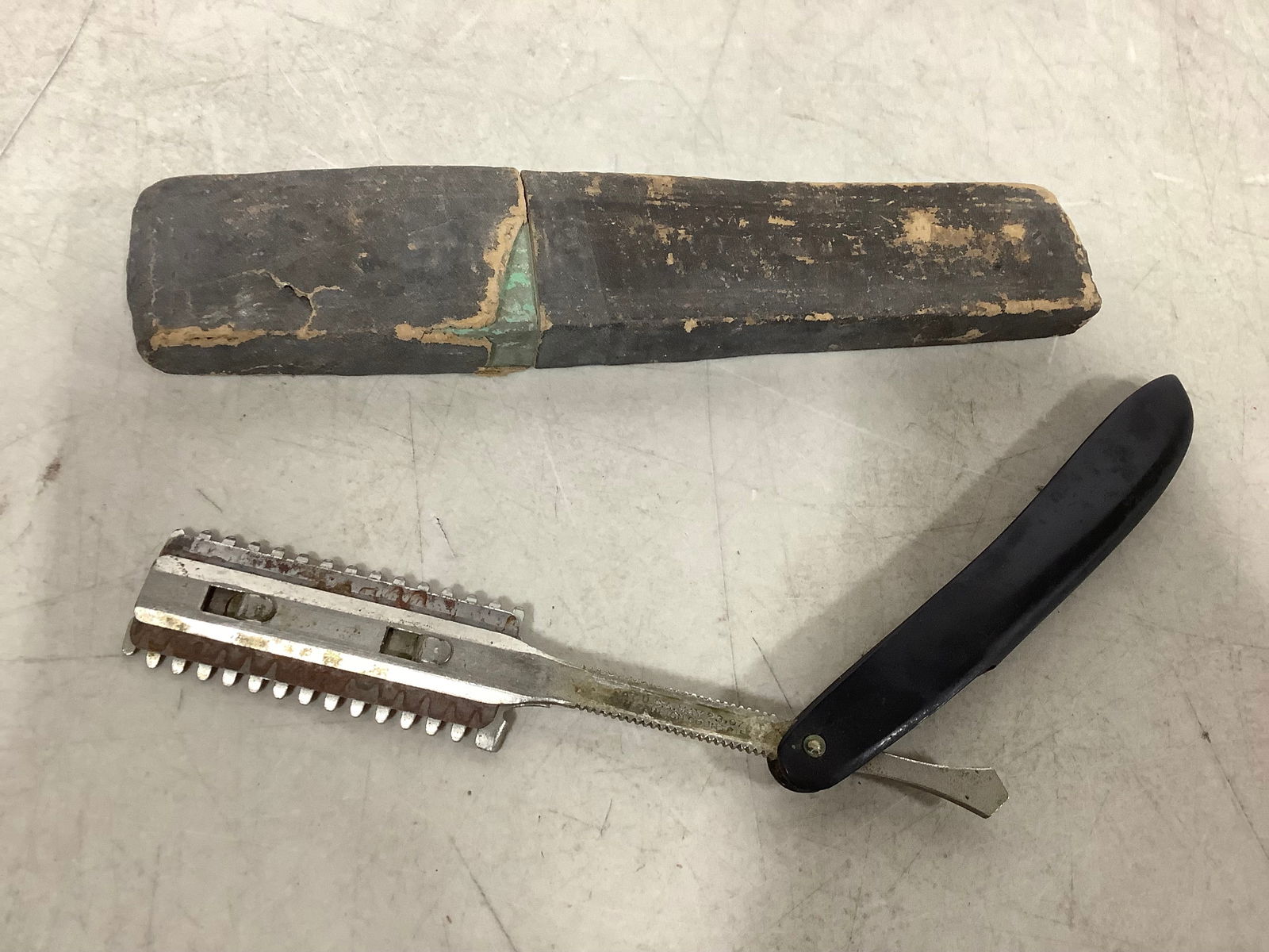 Antique 1900s Durham Duplex Straight Razor w/ Case (1 of 1)