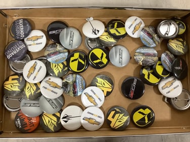 Automobile dealership promo pins(Chevy, Corvette, and more)