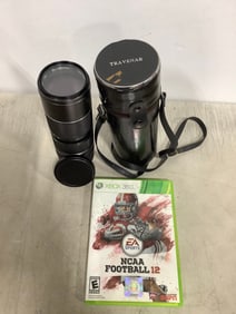 Camera lens attachment with case