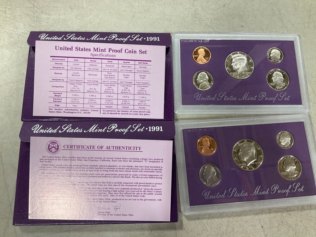 1991 U.S. Mint Proof Sets (1 of 1)