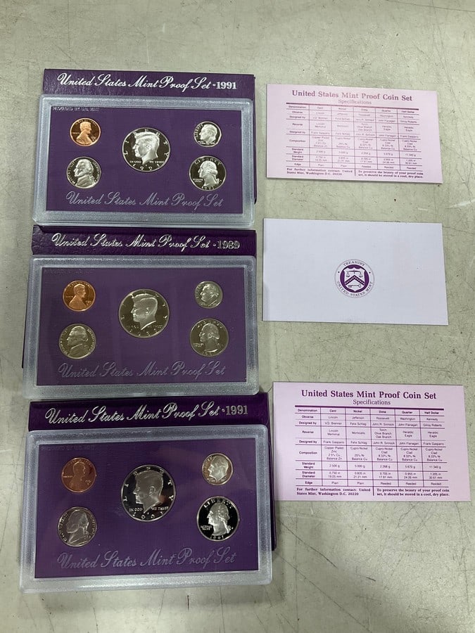 1989 and 1991 U.S. Mint Proof Sets (1 of 1)