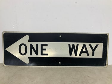 One Way Road sign (12inx36in)