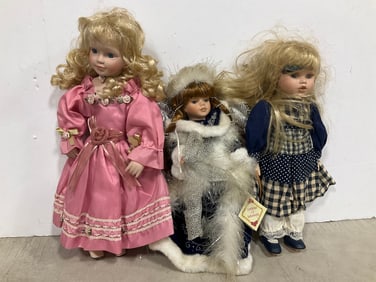 Various Ceramic Dolls *one with COA*