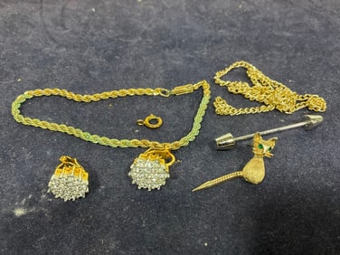 Costume Earrings, Chains, and more