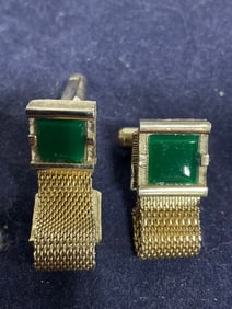 Jade Stone Cuff Links