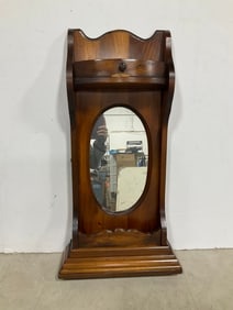 Wooden mirror decor(drawer chipped-14.5in.x27.5in.x4.5in.)