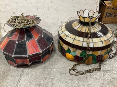 Stained glass light fixtures