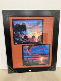 Framed Dale Terbush 1996 artwork(19.5in.x23.5in.)