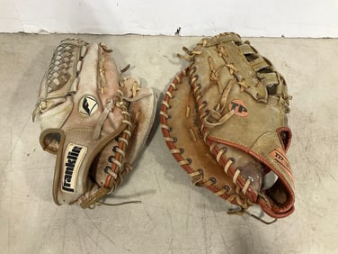 Vintage baseball mitts