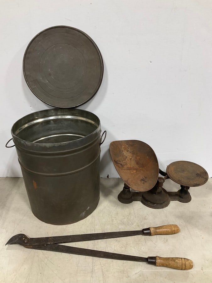 Vintage scale, waste bucket(14.5in.tall), and more (1 of 1)