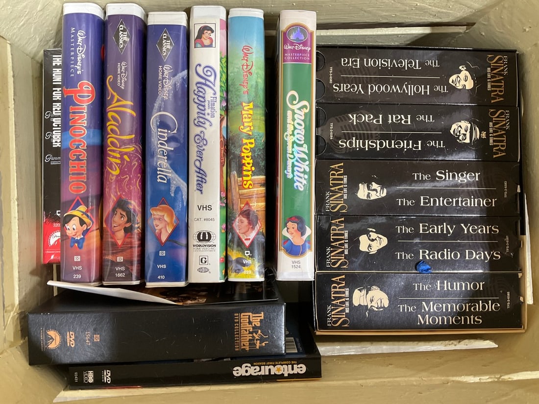 VHS tapes/DVD's(The Godfather, Cinderella, Snow White, and more) (1 of 1)