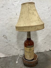 Custom Made Lamp from Vintage Canadian Club Whiskey Bottle (32in Tall)
