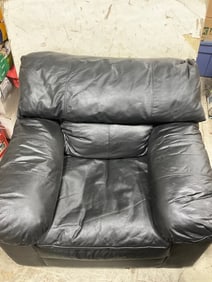 Used Black Leather Sofa Chair