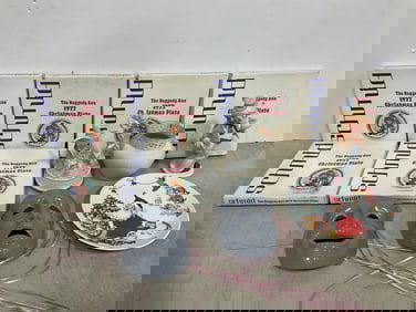 Schmid 1977 Raggedy Ann plates, ceramic face masks, and more