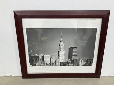 Framed black and white photogaphc pint(19in.x22.5in.)