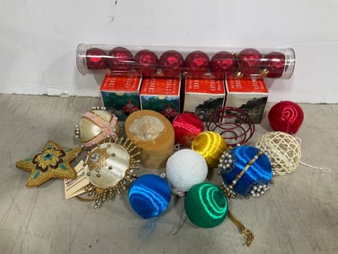 Various Christmas ornaments