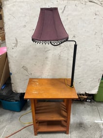 Small table with lamp(52in.tall)