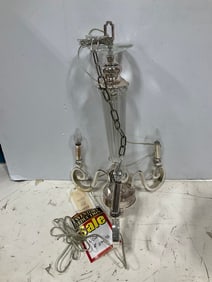 3 bulb chandelier fixture(28in.tall)