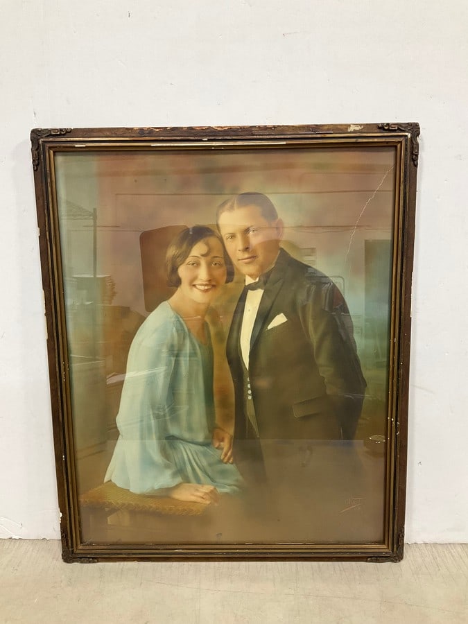 Vintage framed couple portrait print(18in.x22in.) (1 of 1)
