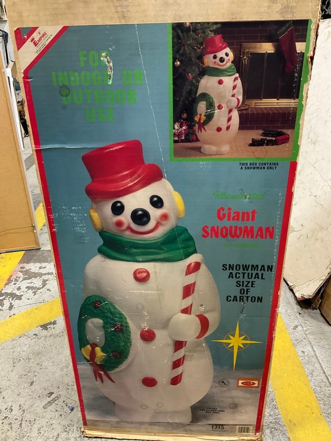 Giant snowman blowmold(45in.tall): Giant snowman blowmold(45in.tall)