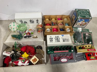 Various Christmas Ornaments, and Lights