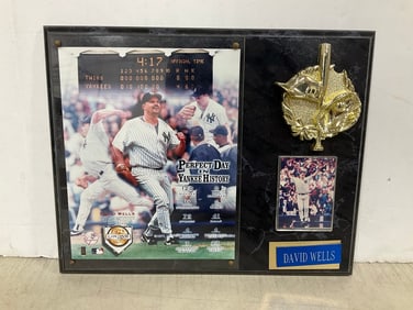 David Wells Baseball Plaque (12.5inx14.5in)