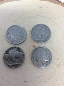 4 Buffalo Nickels(1927, 1934, 1935)
