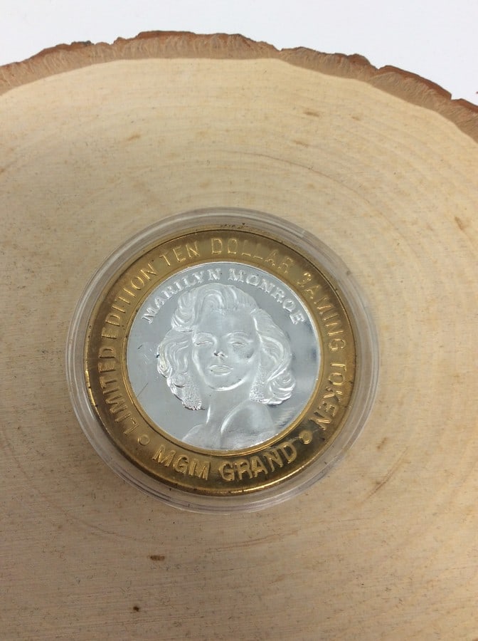 Limited Edition rare gaming token MGM grand Maryland Monroe (.999 fine silver): Limited Edition rare gaming token MGM grand Maryland Monroe (.999 fine silver)
