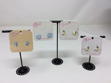 Lot of 4 children's clip on earrings