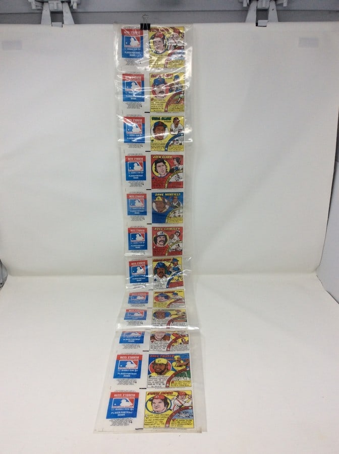 Uncut factory 1979 Topps MLB comics Bazooka gum strips: Uncut factory 1979 Topps MLB comics Bazooka gum strips