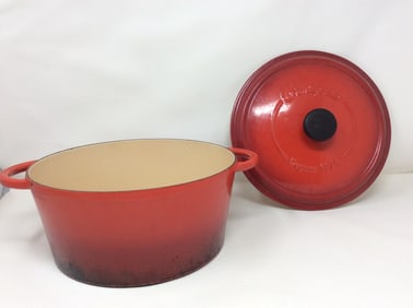 1926 Fontignac Depuis cast iron red pot(marked on bottom-26)