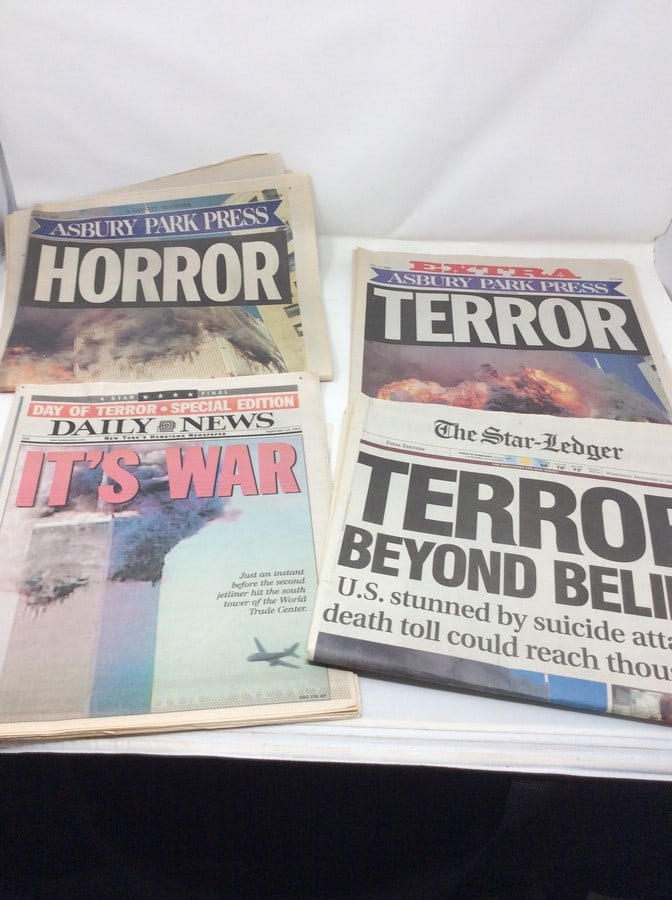4 Newspapersm from Sep 11 - World Trade Center: 4 Newspapersm from Sep 11 - World Trade Center