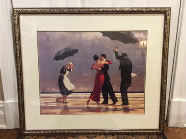 Matted and framed art print by Jack Vettriano(28in.x33in.)