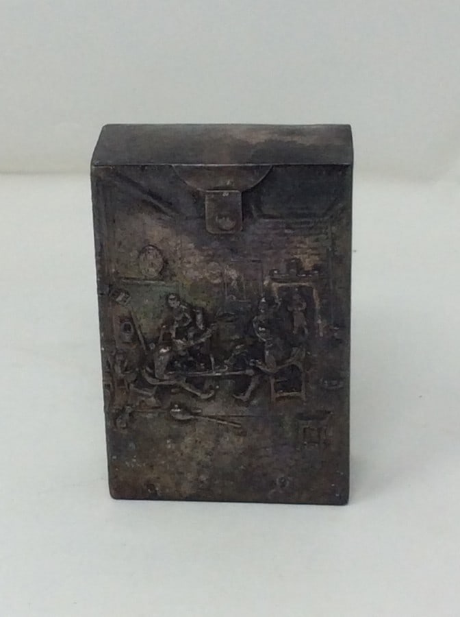 Vintage Denmark silver plated cigarette case (1940-1960) (1 of 1)